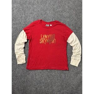 Womens Long Sleeve 2005 Lynyrd Skynyrd Red Graphic Top, Size S